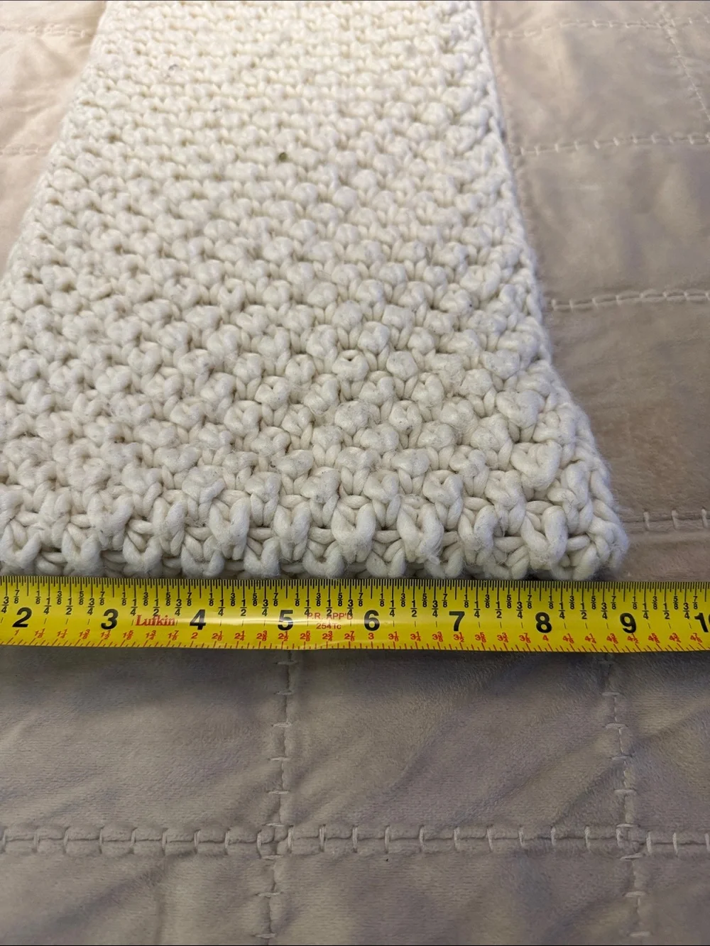 Cream Chunky Knit Infinity Scarf